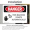 Signmission This Machine Starts Automatically Danger Sign, Vinyl Decal, 10in W x 7in L, 2PK OS-2PACK-DS-D-710-L-1590 - alternate 6